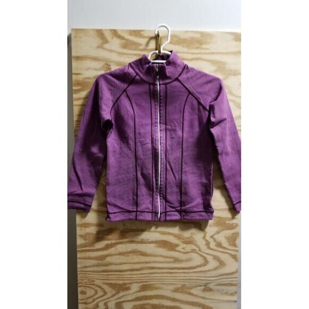 Kirkland Purple Reversible Women's sweater Size Small Zip Front Long‎ Sleeve